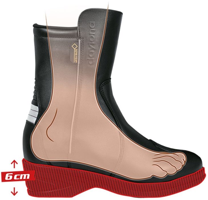 Cizme Moto Daytona Max Sports GTX (+ 6cm înălțime / size 40 / unisex ) pentru rideri mai scunzi