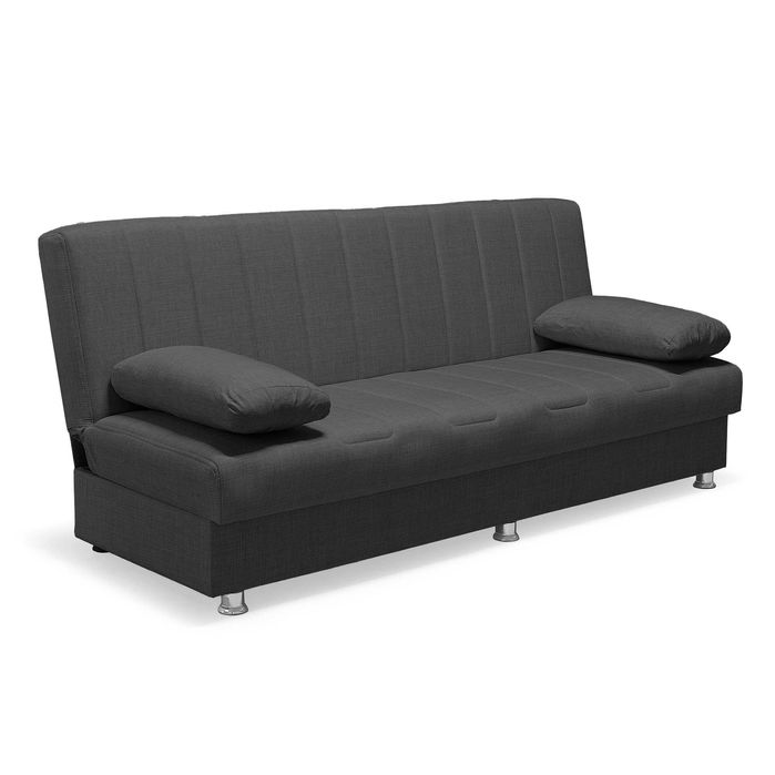 Canapea extensibilă Economix, 3 locuri, gri închis, 190*88*82