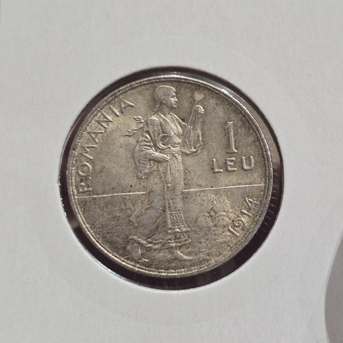 1 leu 1914 BUNC moneda