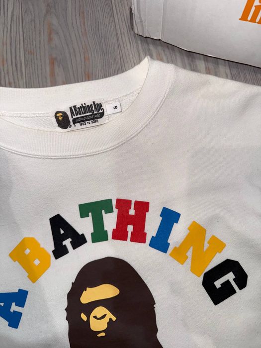 A Bathing Ape College Line Rib Crewneck