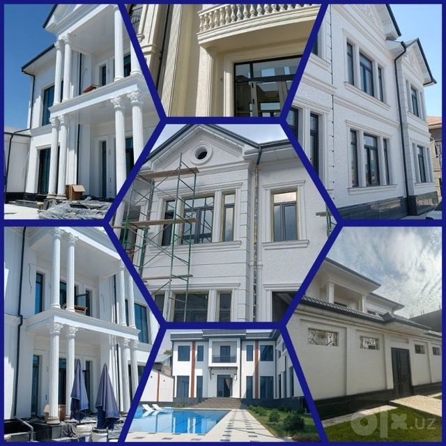 Fasad ishlari travertin marmarino milona mineralka sokol tunikafon