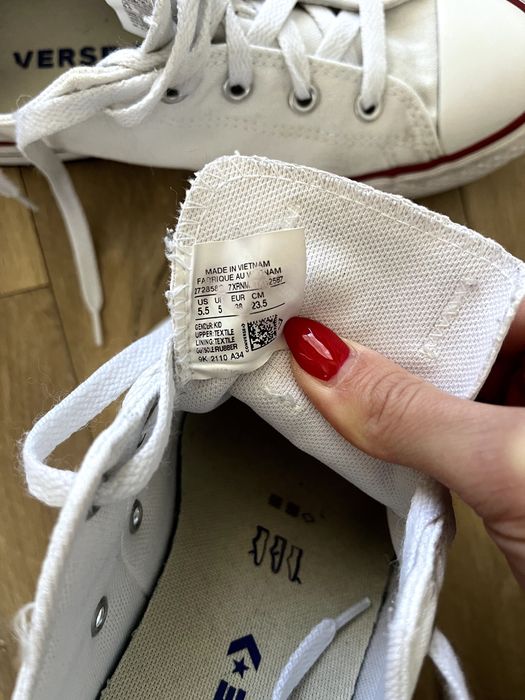 кецове Converse - бели, с дебела подметка, в отлично състояние