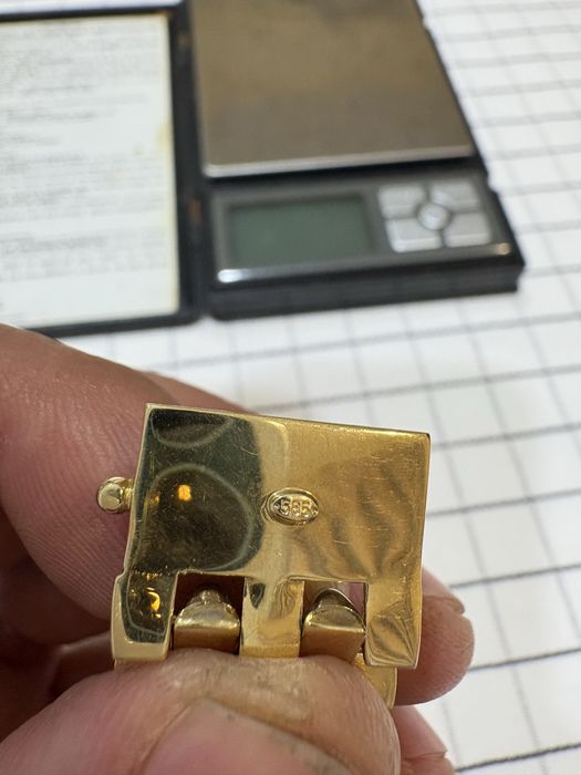 Златна гривна унисекс мъжка и дамска 585 14.к 32.40гр  бяло и жълто