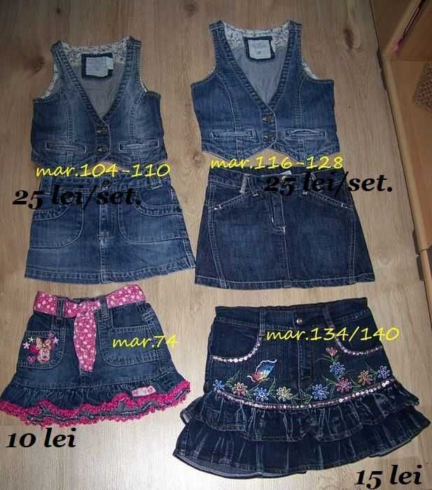 Fuste ,vesta de blana