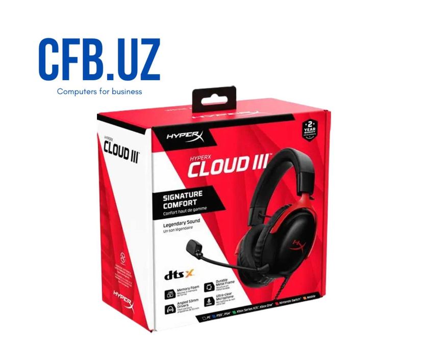 Hyperx Cloud 3 Black and Silver