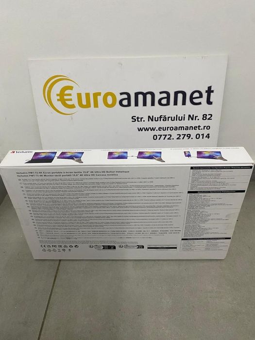 Monitor Tactil Verbatim PMT-15-4K 4K Ultra HD Sigilat -N2-