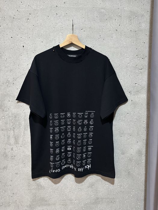 Tricou balenciaga negru emojy colectia noua premium