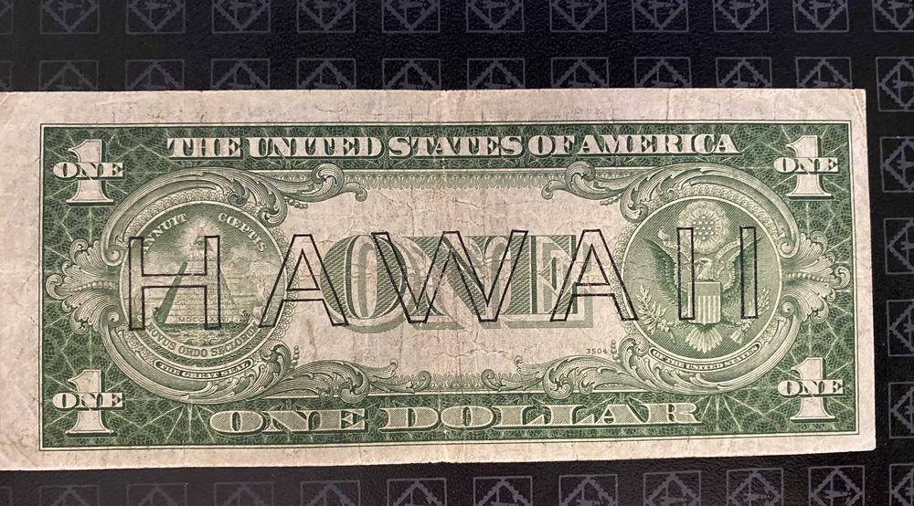 $1 One dollar 1935 Hawaii Emergency North Africa STAR NOTE