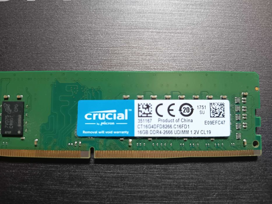 Memorie ram pc 16gb DDR4 Crucial, o singura placuta la 2666mhz