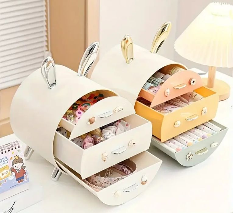 Детски органайзер кутия за съхранение на ластички бижута козметика