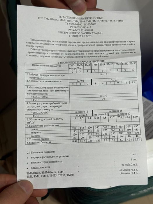 Термоконтейнер MIKA медицинский / для доставки еды