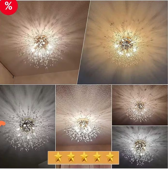 Plafoniera Candelabru Modern din Cristal Plafoniera LED G9/E14