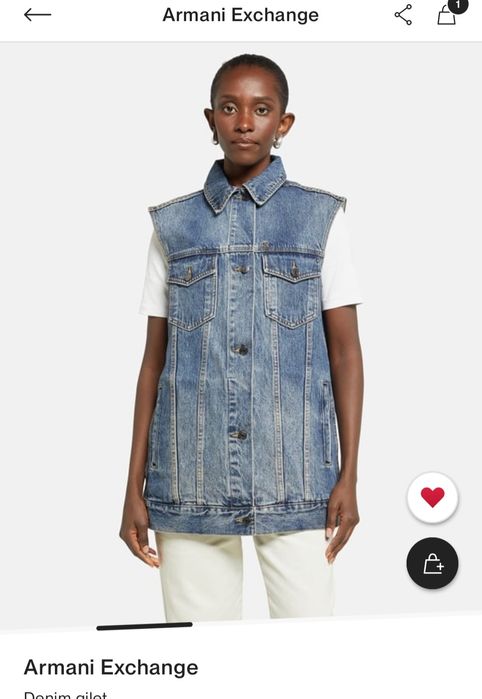 Дамски дънков елек armani exchange