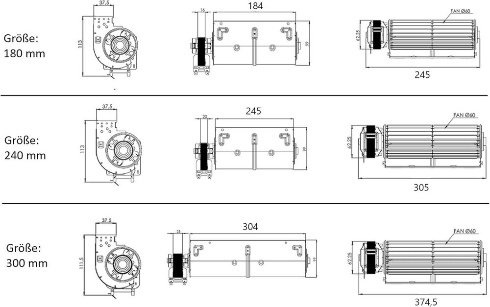 Ventilator tangential cu tambur 300mm, Industrial, REDUS de la 450RON