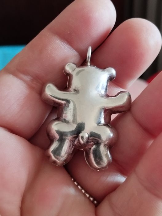 Pandantiv din argint ursuleț haios