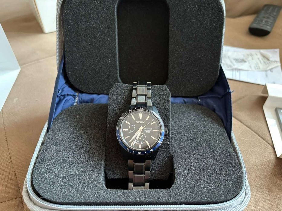 Seiko Presage SPB271 Sharp Edge GMT Dark Batman Zero Hallibu