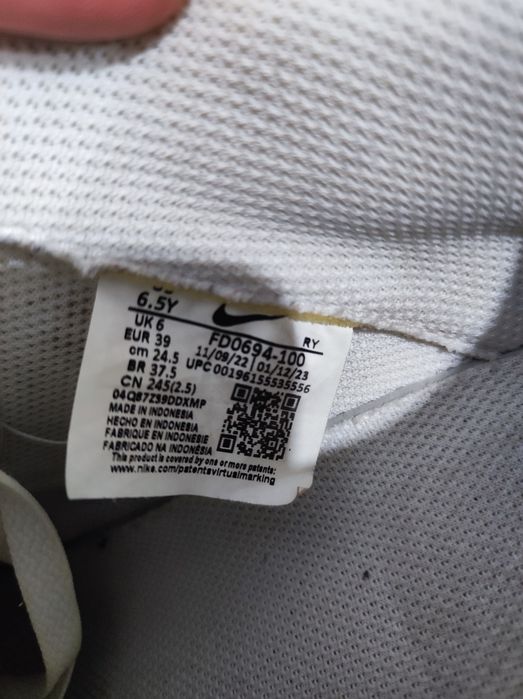 Nike Air Force 1 Low – Alb/Gri – Mărimea 39