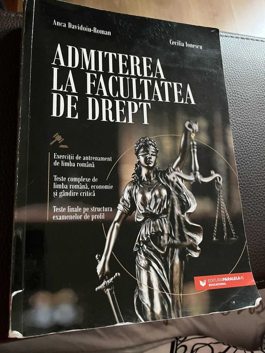 Vand culegeri pentru Admitere la Fac. DREPT Univ Buc