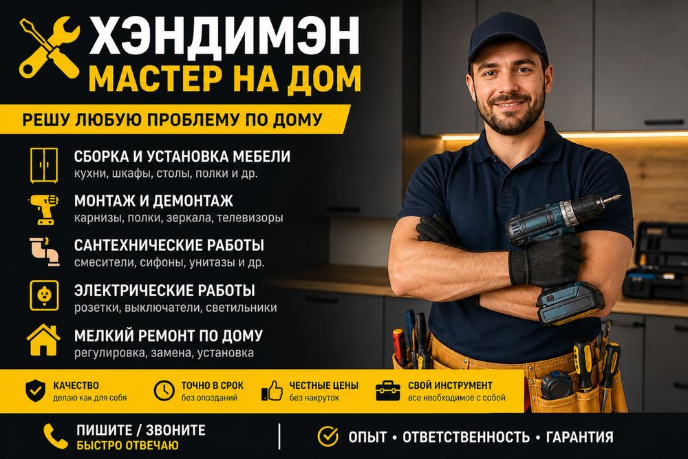 Мастер по сборке мебели и ремонту (опыт)