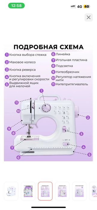 Электрическая швейна машинка.