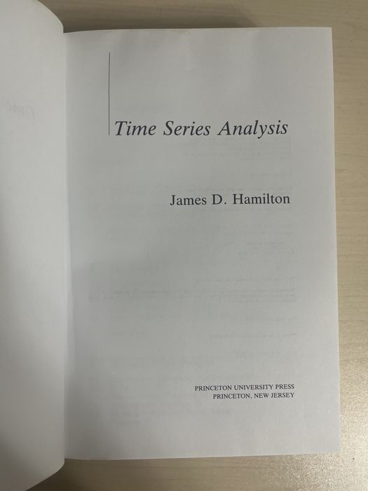 Книга про временные ряды на английском