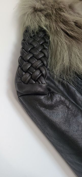 Кожено яке Gil Santucci,сребърна лисица S/M