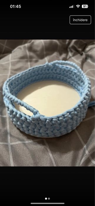 Cosulet crosetat pentru organizare si depozitare lucruri