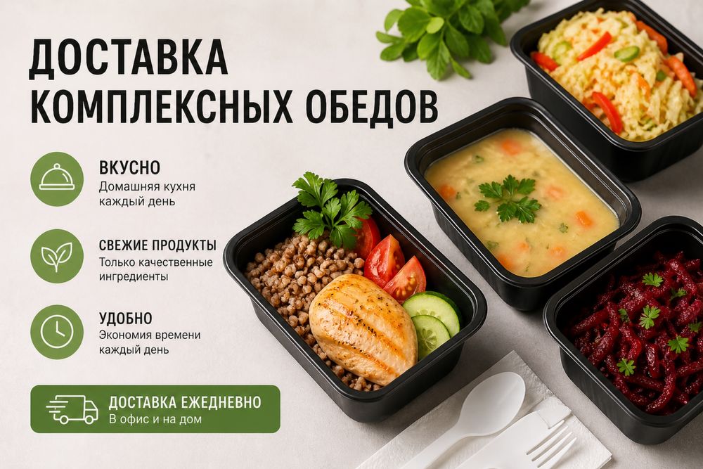 Доставка комплексных обедов в Караганде!