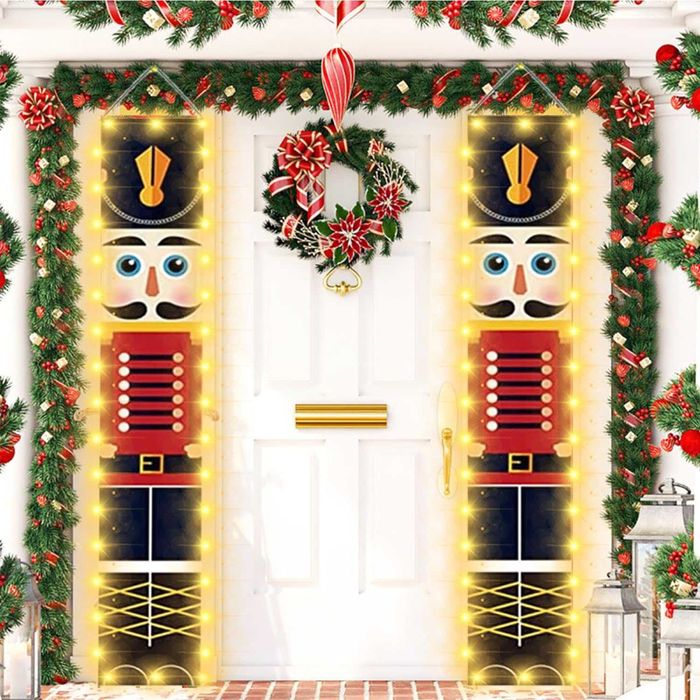 Banner de Crăciun cu Spărgătorul de Nuci