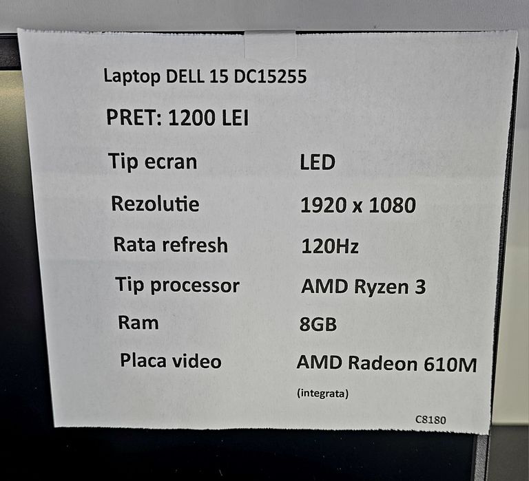 Amanet F28: Laptop Dell 15 DC15255(P)