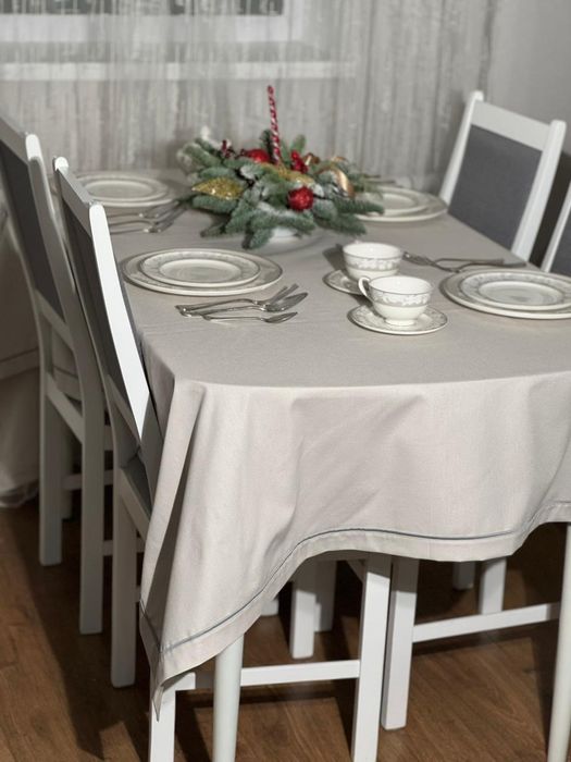 Скатерть серая размер 200/140