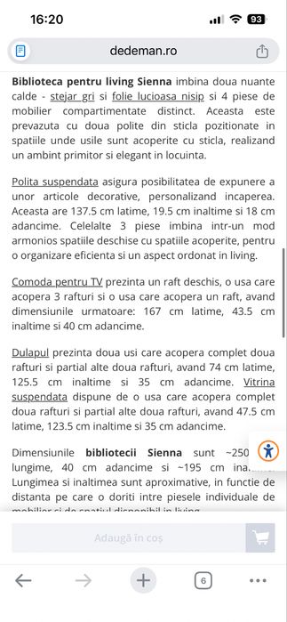 Vand mobila living