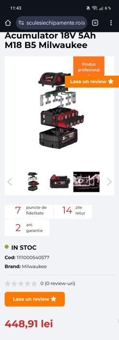 Acumulatori Milwaukee M18 5Ah