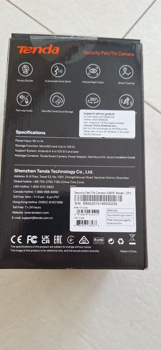 Camera supraveghere Tenda CP3