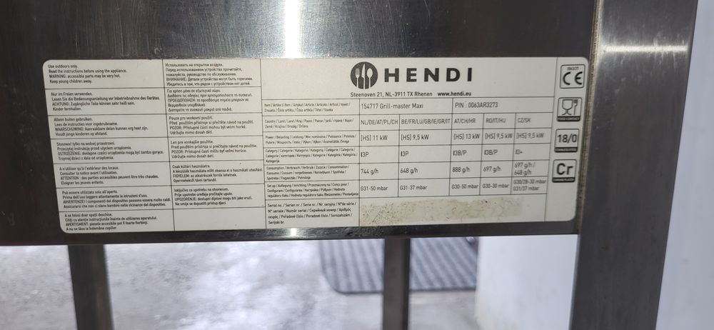 Gratar profesional inox Hendi