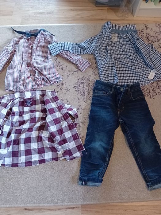 lot gradinita next 2 3 ani 98 haine copil baiat baietel 3 camasi blugi