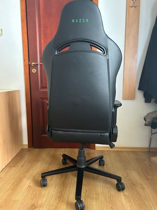 Стол Gaming Razer Enki X, Черен/Зелен с възглавничка за глава