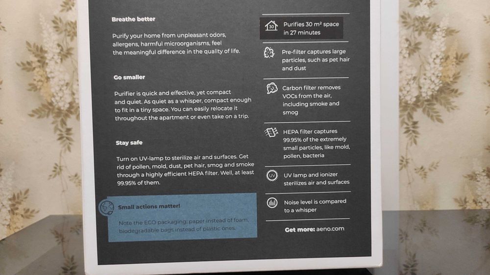 AENO AP3 air purifier – очиститель воздуха.