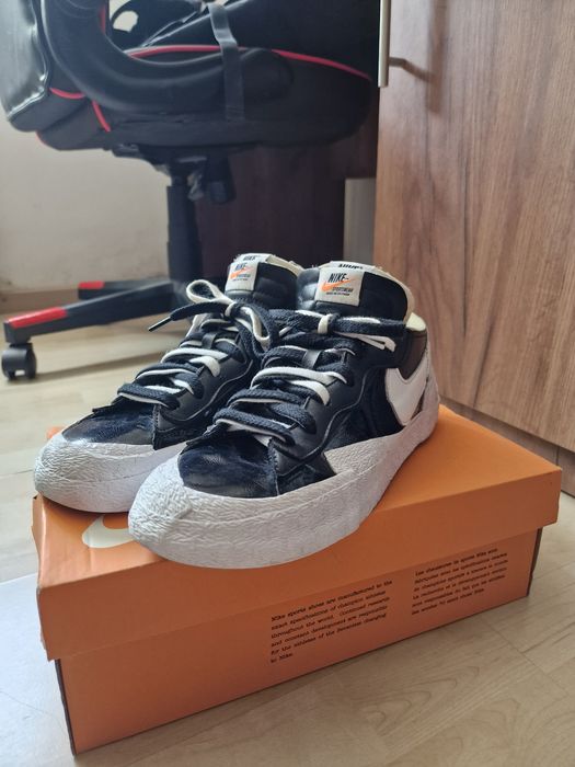 Nike blazer sacai low black and white