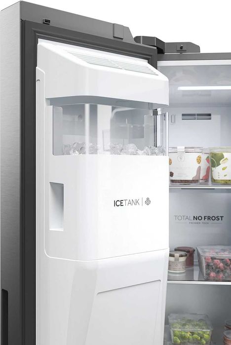 Нов инверторен хладилник с фризер Haier Side by Side 90 Series 5 HSW59F18EIMM / Total No Frost / Smart hON диспенсър/ледогенератор