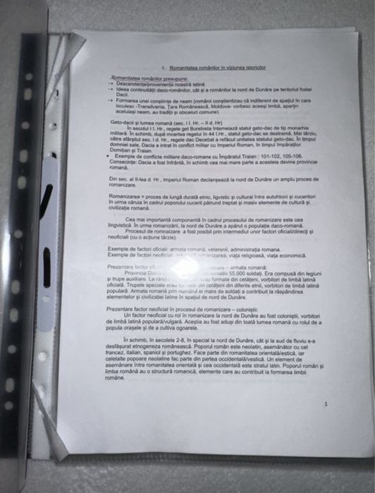 Dosar bac istorie+romana
