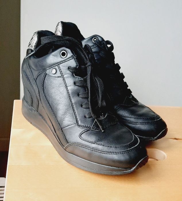 Фирменные Женские Кеды-Ботинки Geox из натуральной кожи