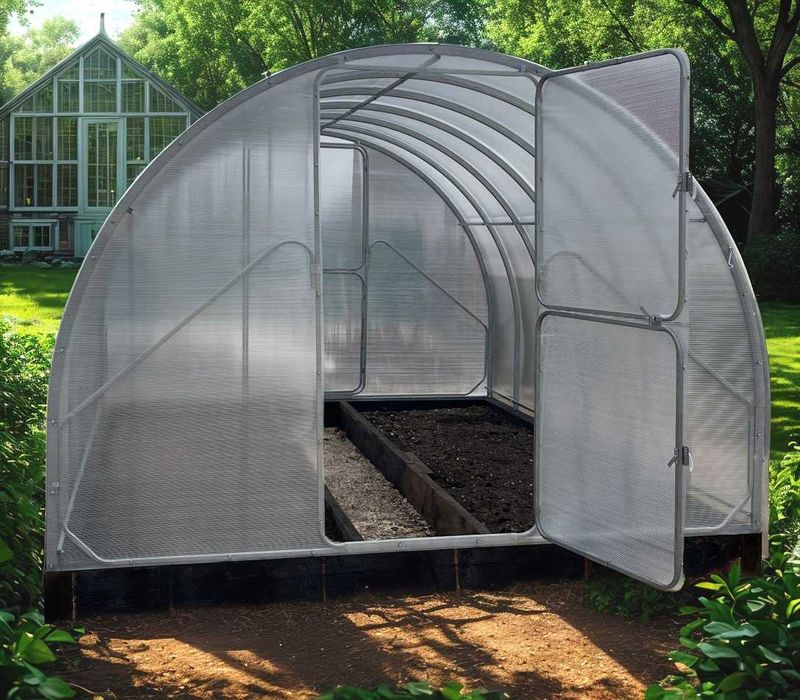 Здрава оранжерия 3×6 м от поцинкован профил + поликарбонат