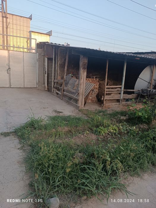 10 соток  6 хона Ховли сотилади Янгиюл Сахарнийда