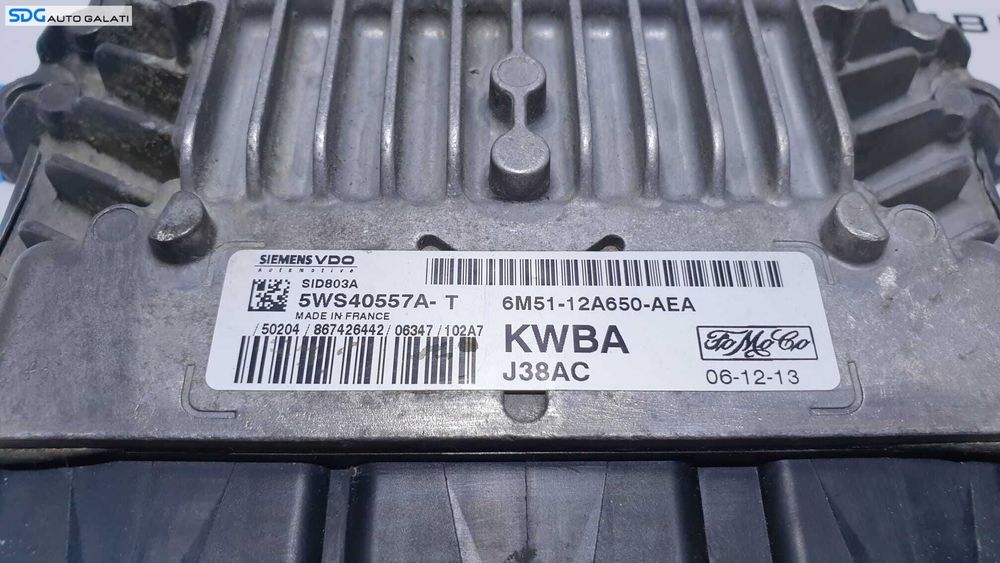 ECU Calculator Motor Ford Focus 2 2.0 TDCI 2004 - 2010 Cod 6M51-12A650-AEA 5WS40557A-T [L3614]