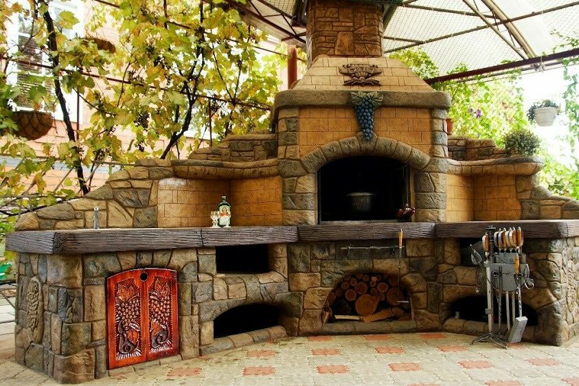 ЛЕТНИЕ КУХНИ.. Барбекю. Очаг Камин