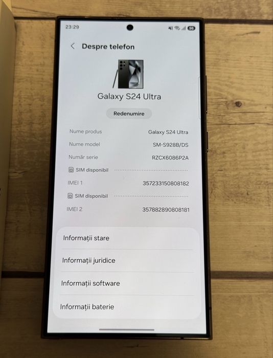 Samsung Galaxy S24 Ultra 512GB / 12GB RAM Titanium Black – Stare foarte bună