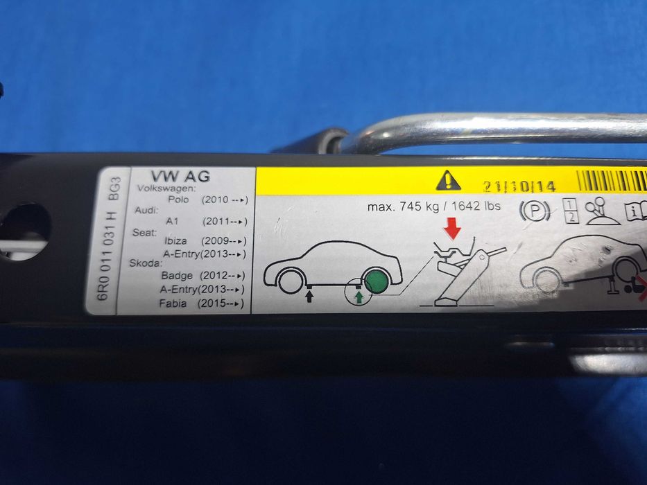 Cric AUTO OE VW Polo Audi A1 Seat Ibiza Skoda Fabia - CA NOU