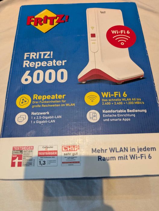 Fritz!Repeater 6000 Mesh Extensor Wi-Fi Tri Band (2.4 & 5 & 5GHz)