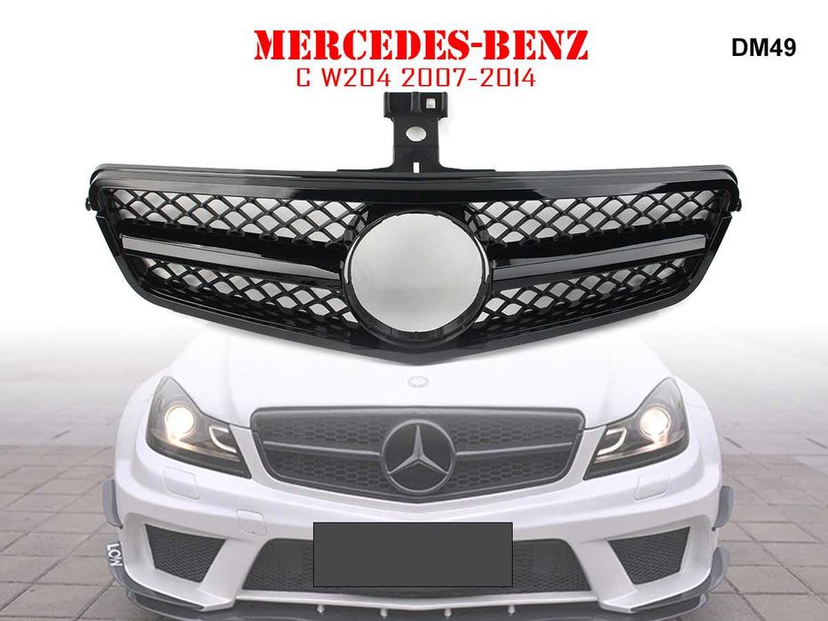 Предна Решетка AMG Mercedes C W204 Мерцедес Ц В204 08-14 г АМГ